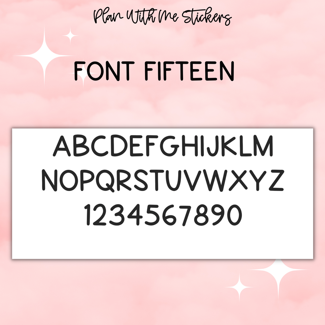 Large Multi Custom- Font 15