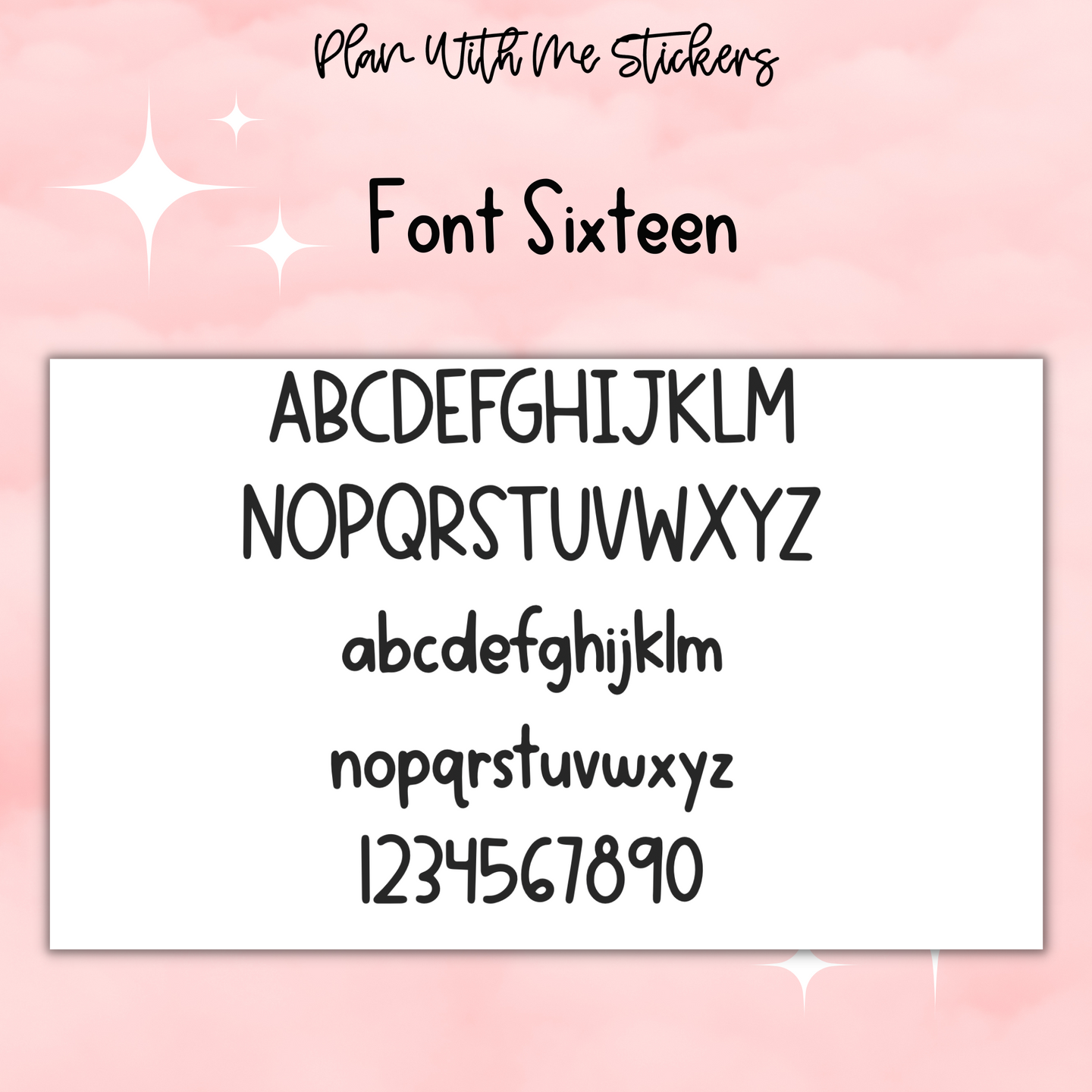 Large Multi Custom- Font 16