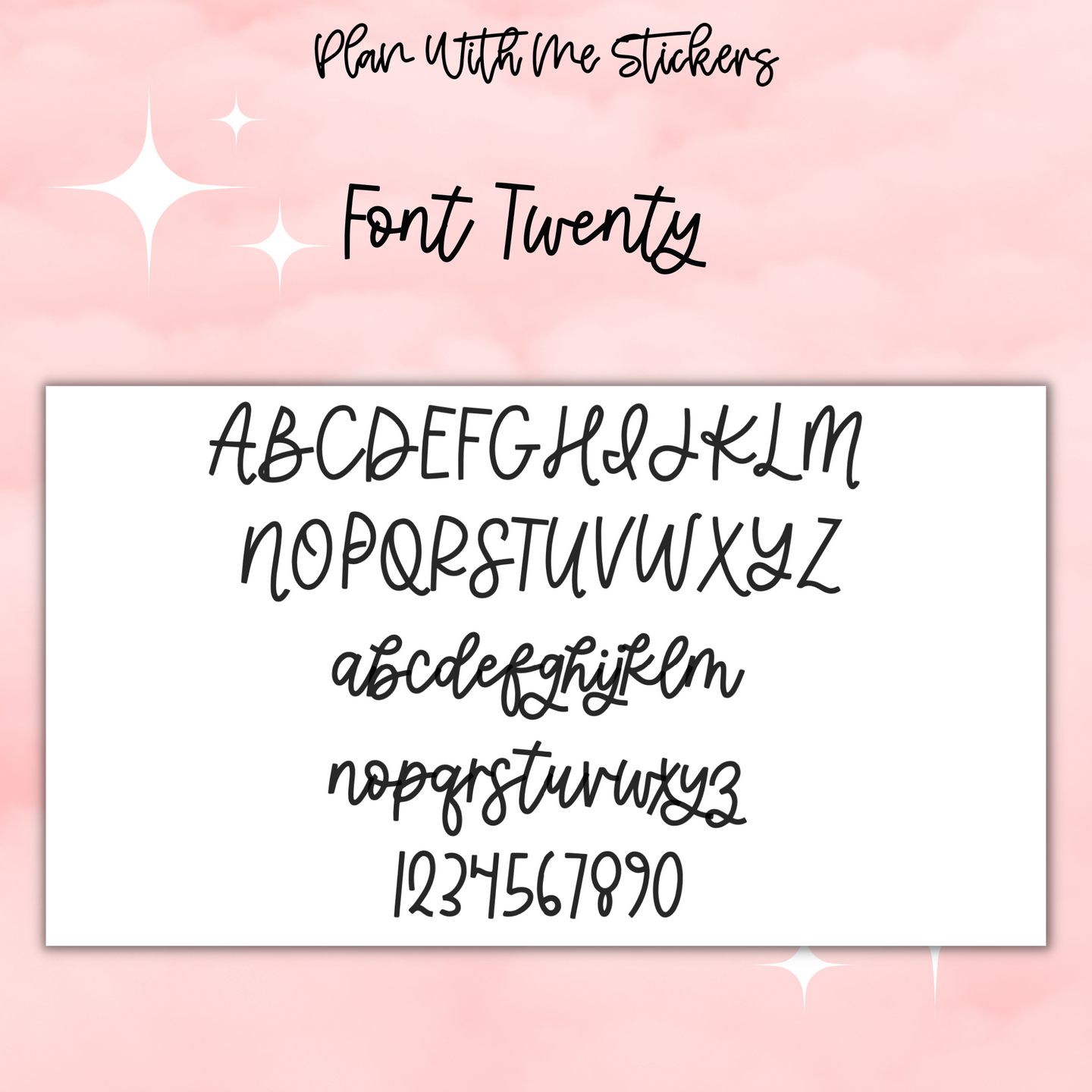 Large Multi Custom- Font 20