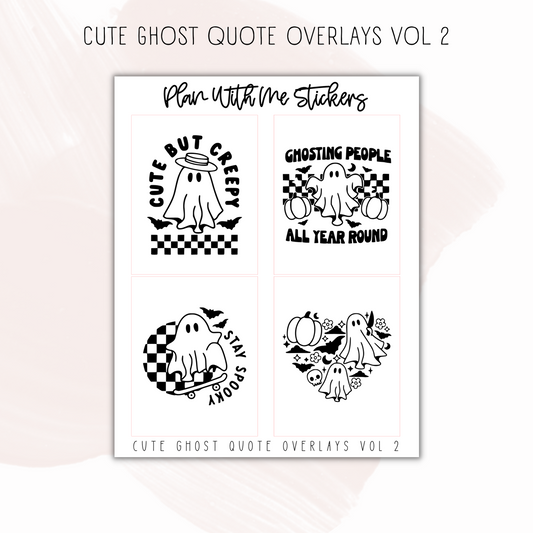 Cute Ghost Quote Overlays Vol 2