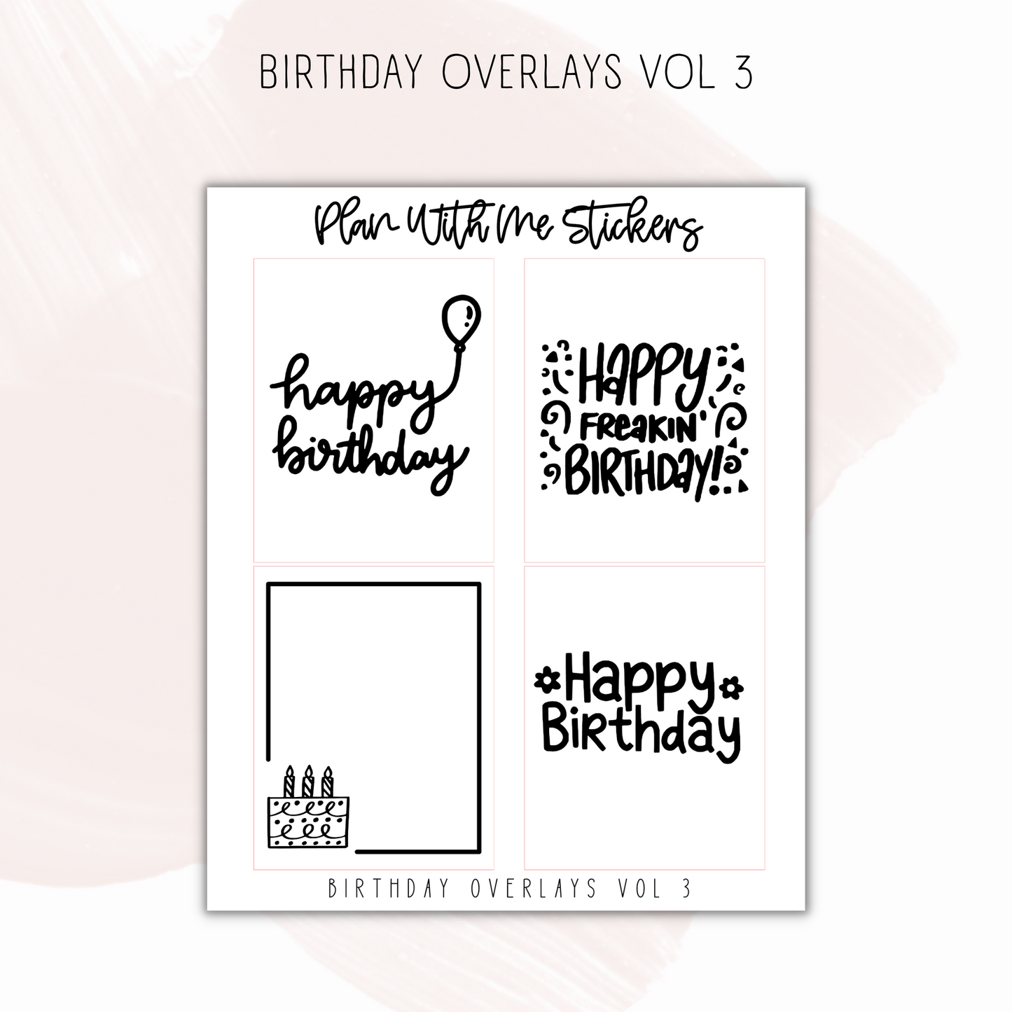 Birthday Overlays Vol 3