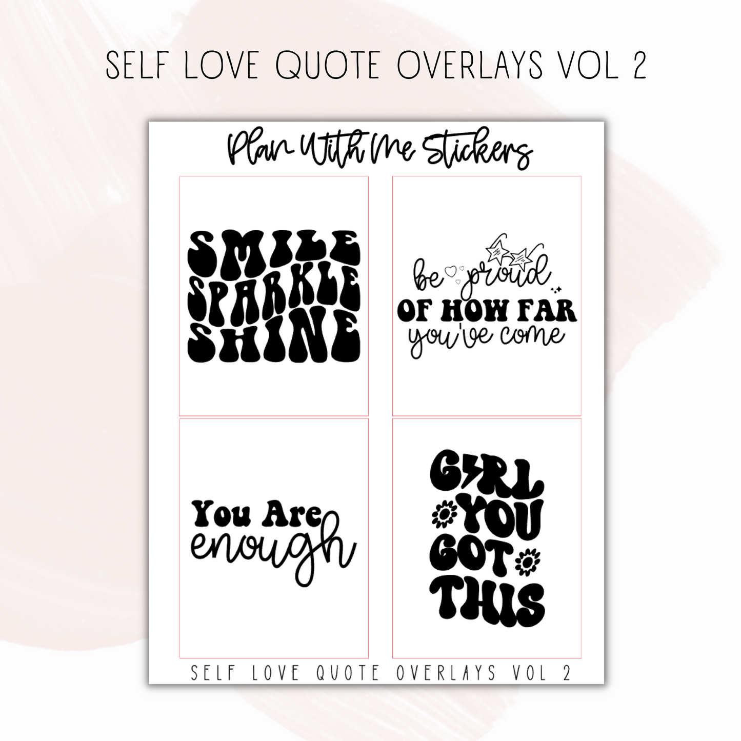 Self Love Quote Overlays Vol 2