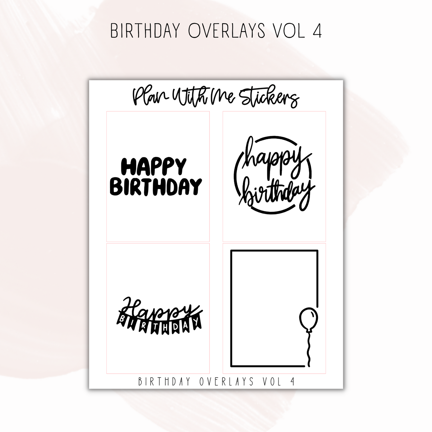 Birthday Overlays Vol 4