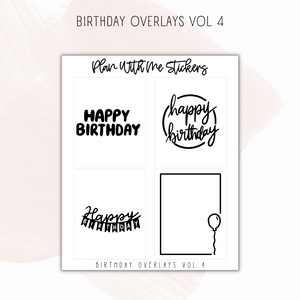 Birthday Overlays Vol 4