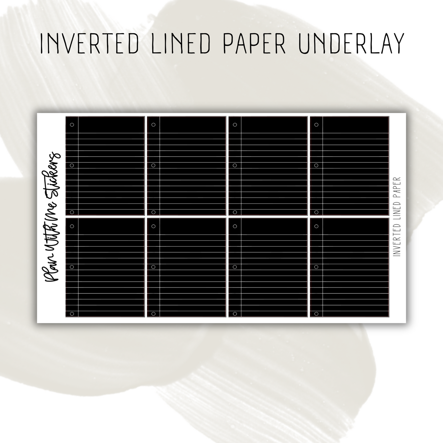 Inverted Lined Paper Underlay