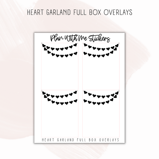 Heart Garland Full Box Overlays