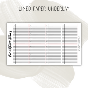 Lined Paper Underlay