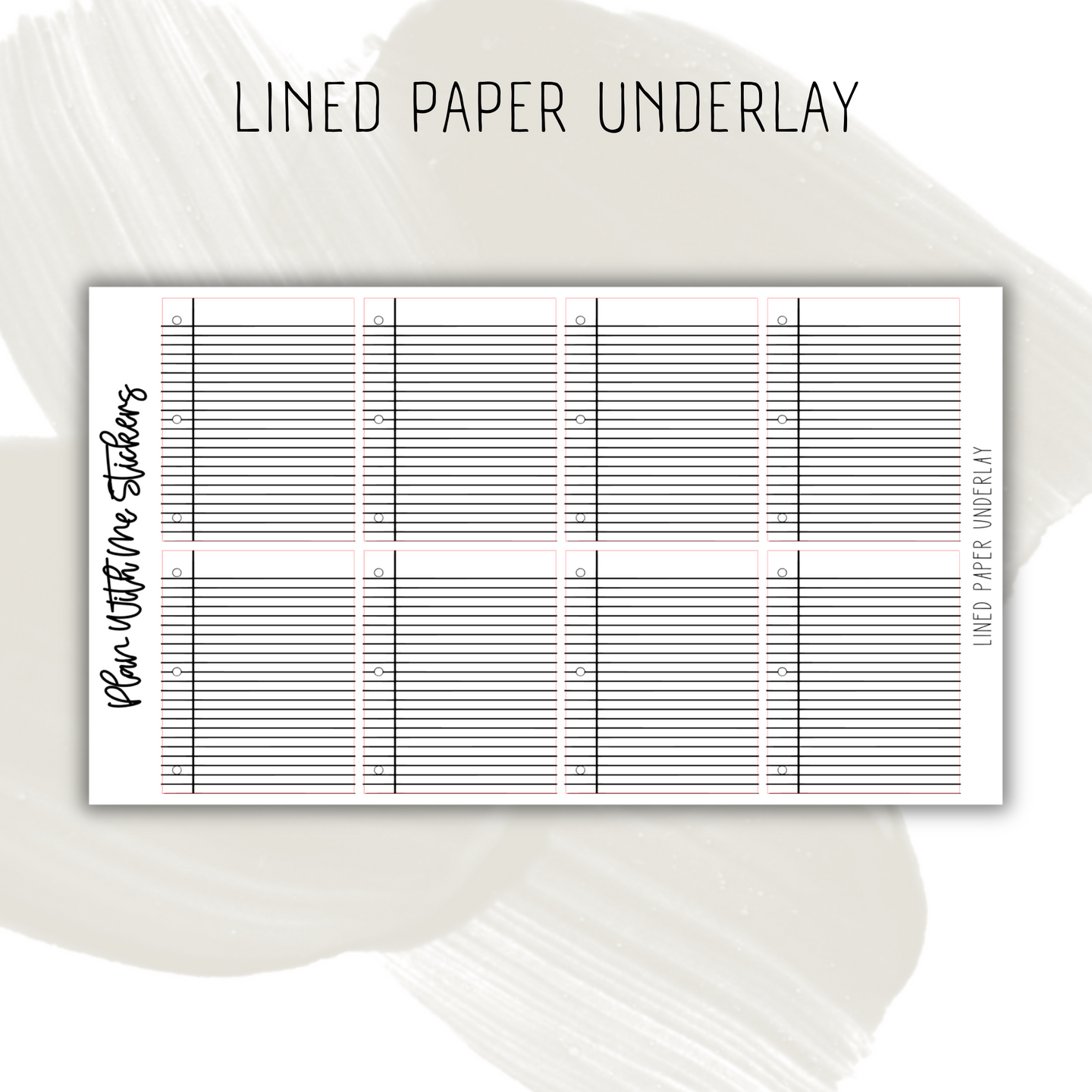 Lined Paper Underlay