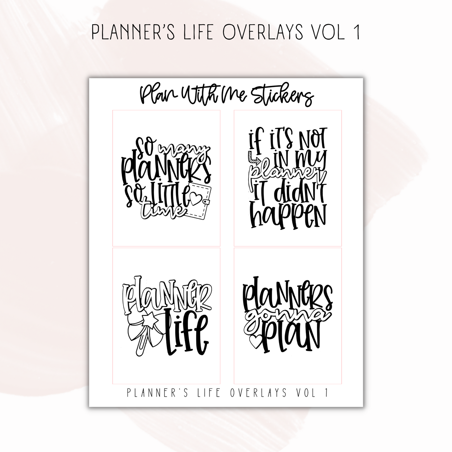 Planner's Life Overlays Vol 1