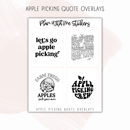 Apple Picking Quote Overlays