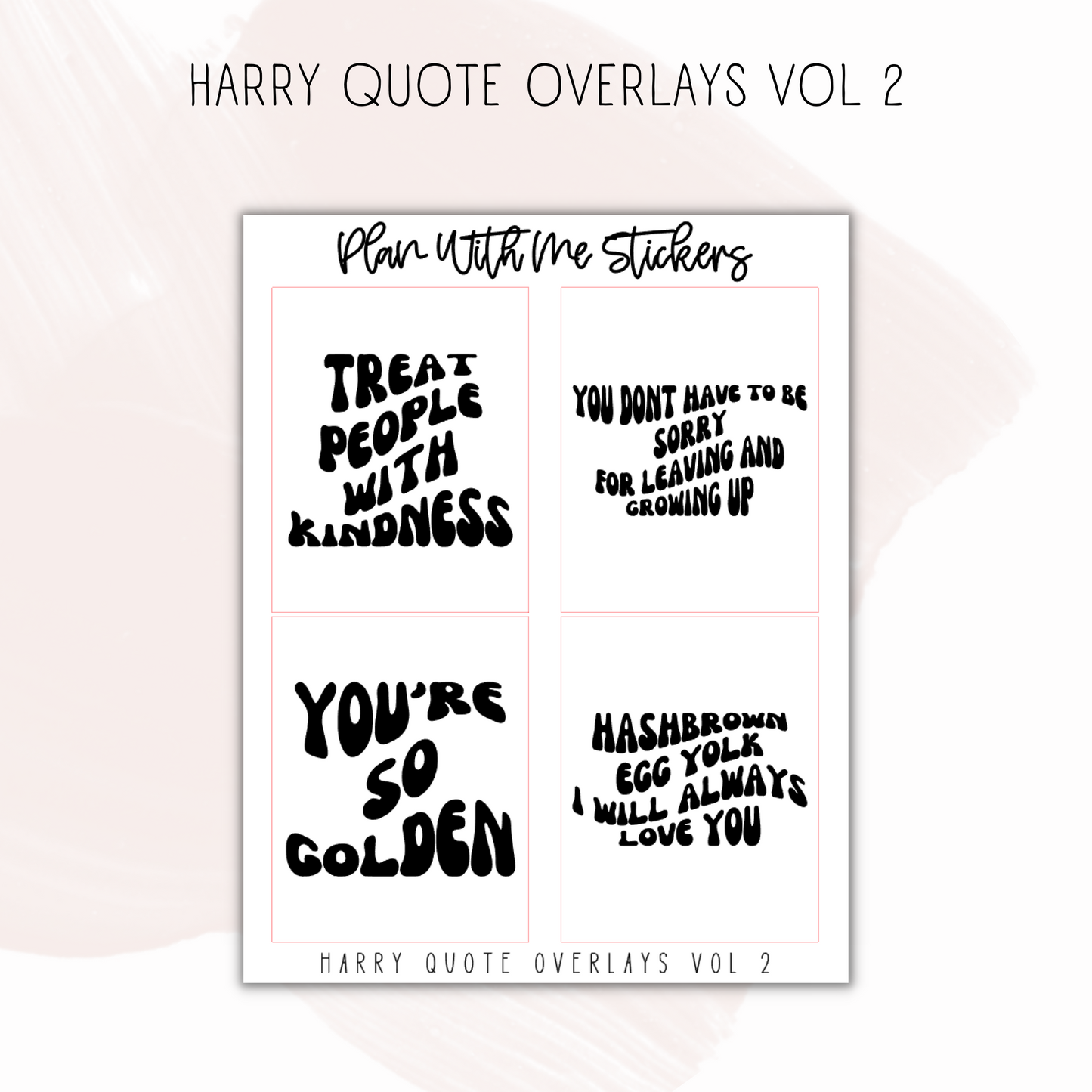 Harry Quote Overlays Vol 2