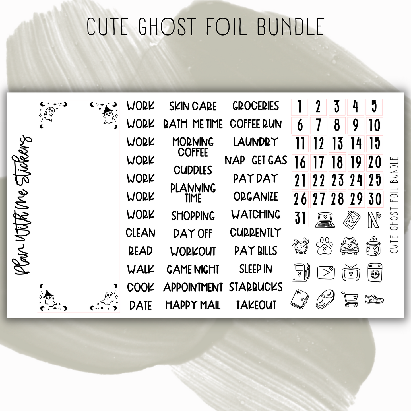 Cute Ghost Foil Bundle