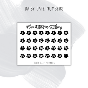 Daisy Date Numbers