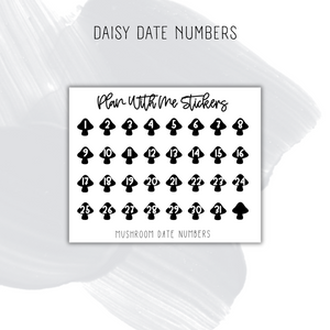 Mushroom Date Numbers