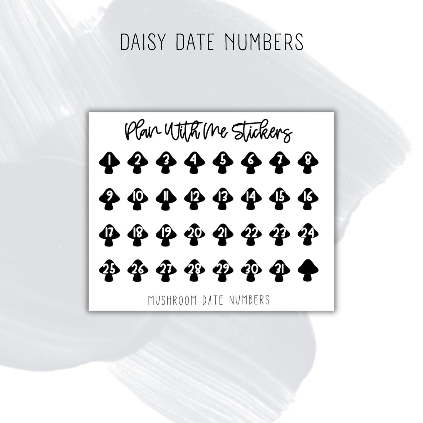 Mushroom Date Numbers