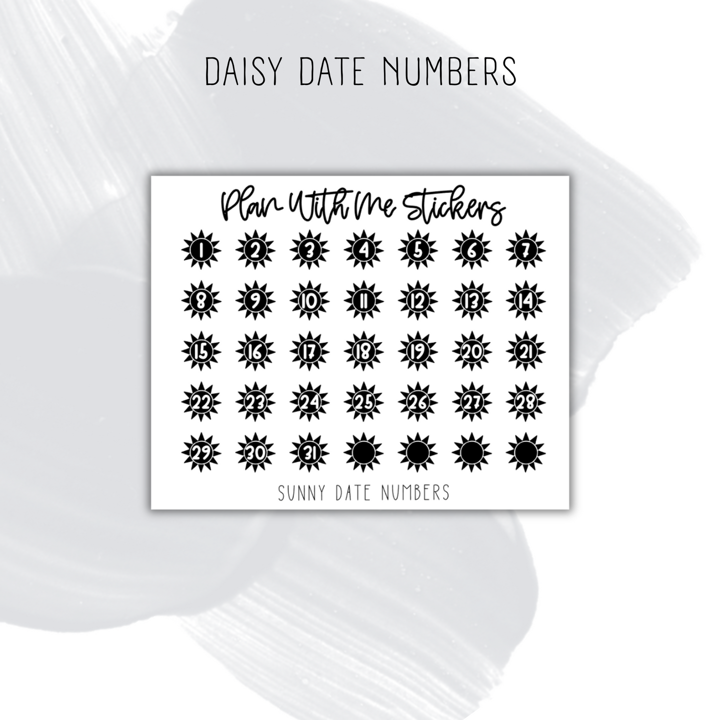 Sunny Date Numbers