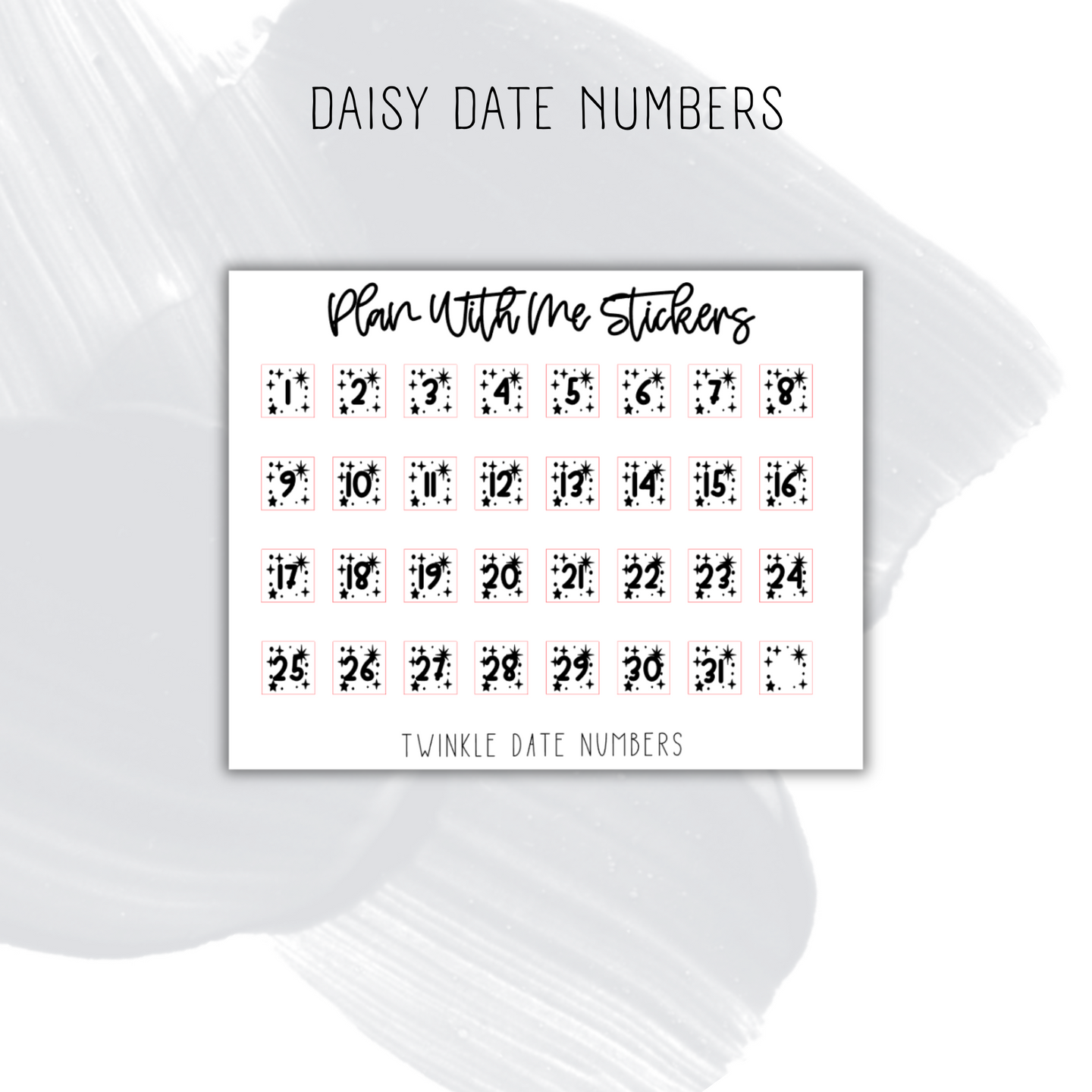 Twinkle Date Numbers