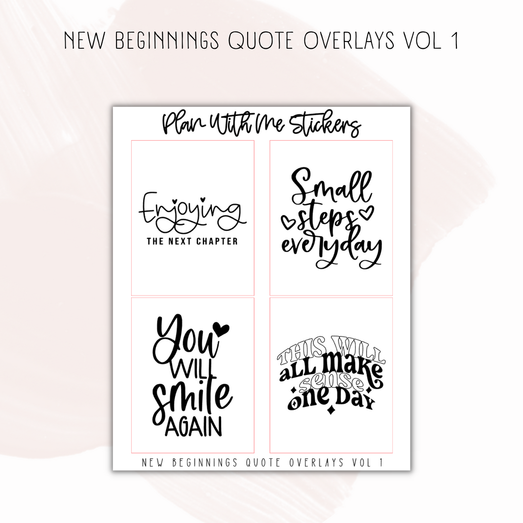 New Beginnings Overlays Vol 1