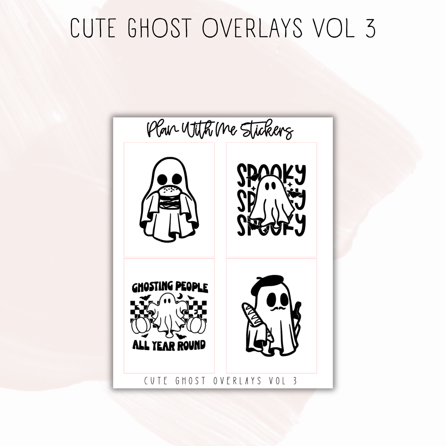 Cute Ghost Overlays Vol 3