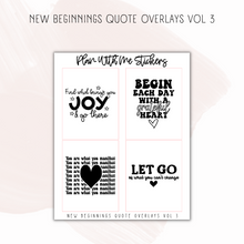 Load image into Gallery viewer, New Beginnings Overlays Vol 3
