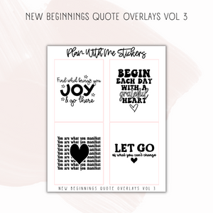 New Beginnings Overlays Vol 3