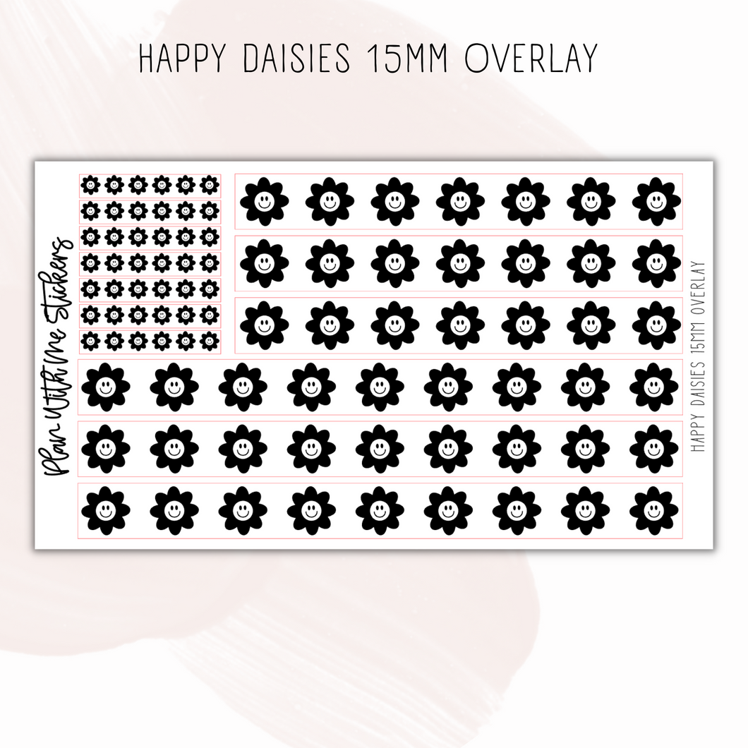 Happy Daisies 15mm Overlay