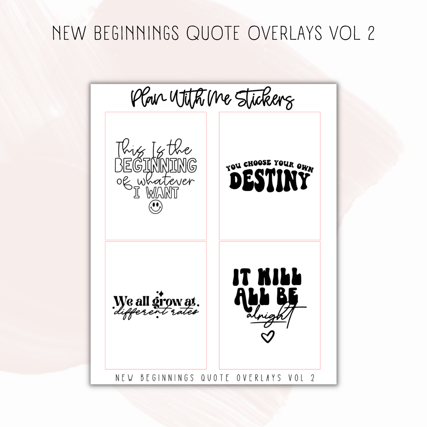 New Beginnings Quote Overlays Vol 2