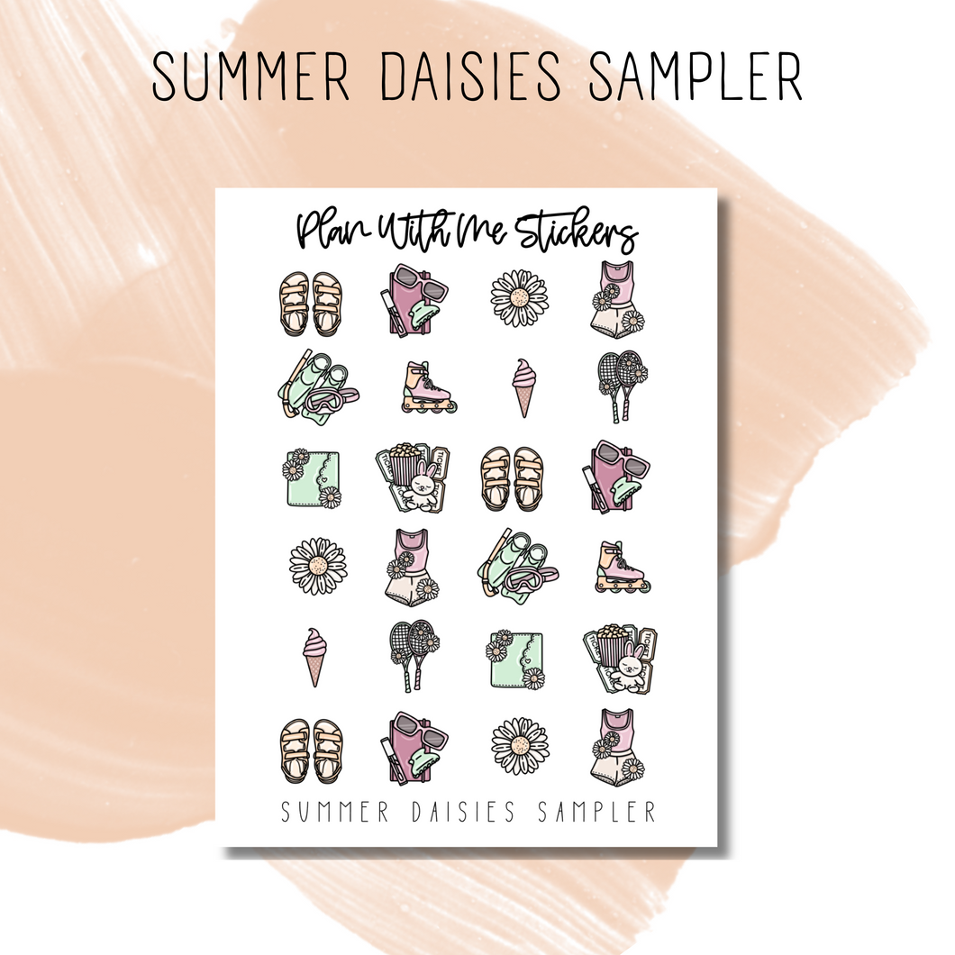 Summer Daisies Sampler | Doodles