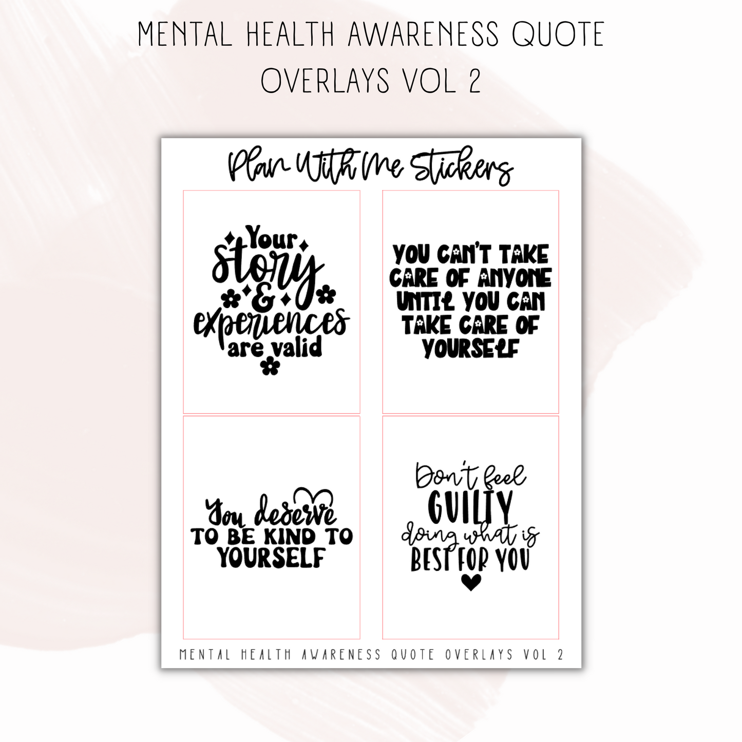 Mental Health Awareness Quote Overlays Vol 2
