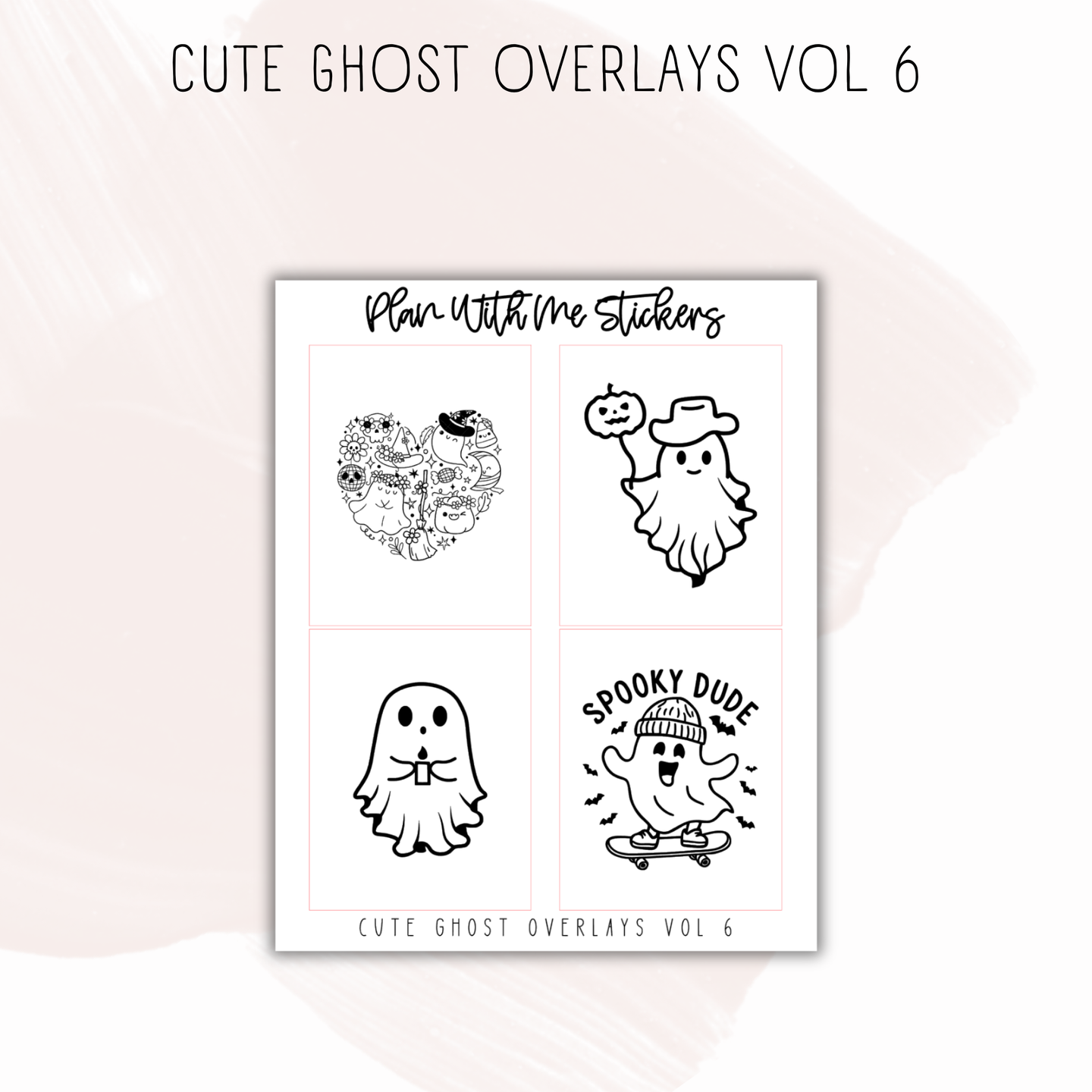 Cute Ghost Overlays Vol 6