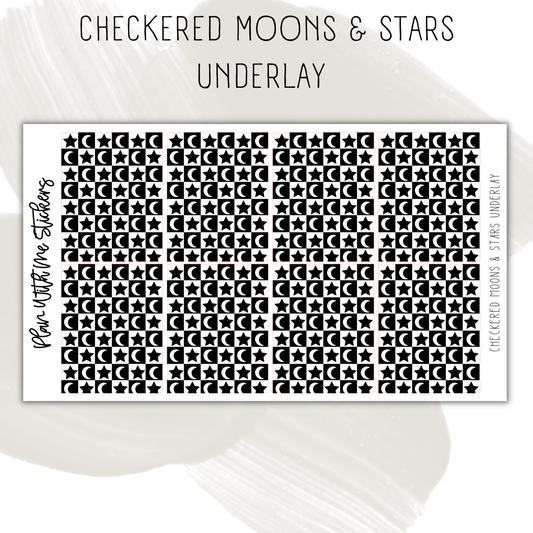 Checkered Moon & Stars Underlay