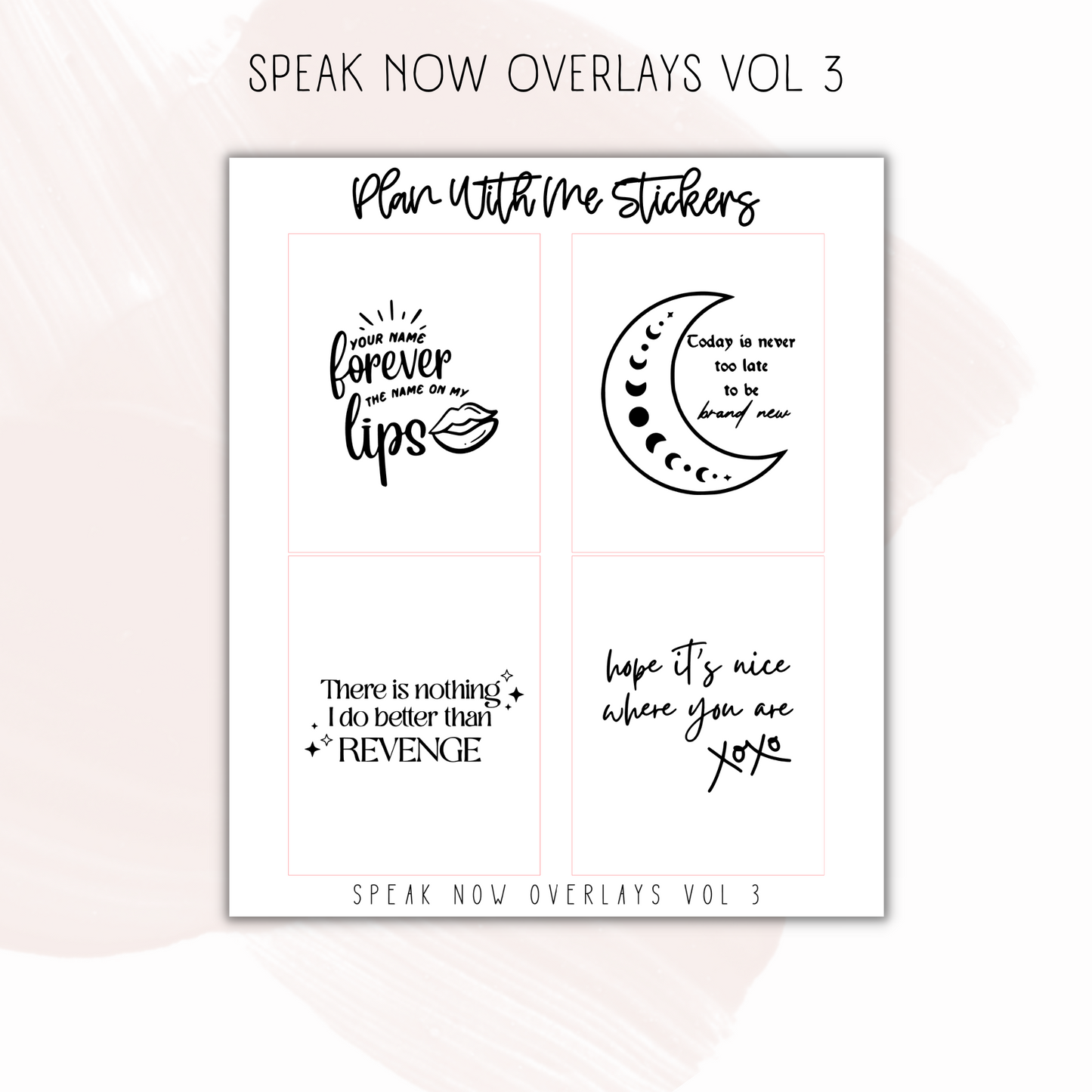 Speak Now Overlays Vol 3