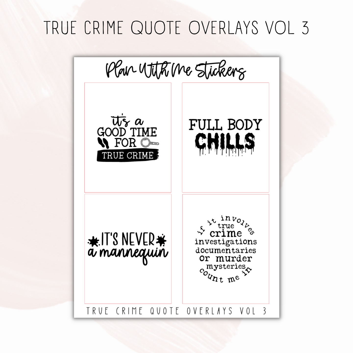 True Crime Overlays Vol 3