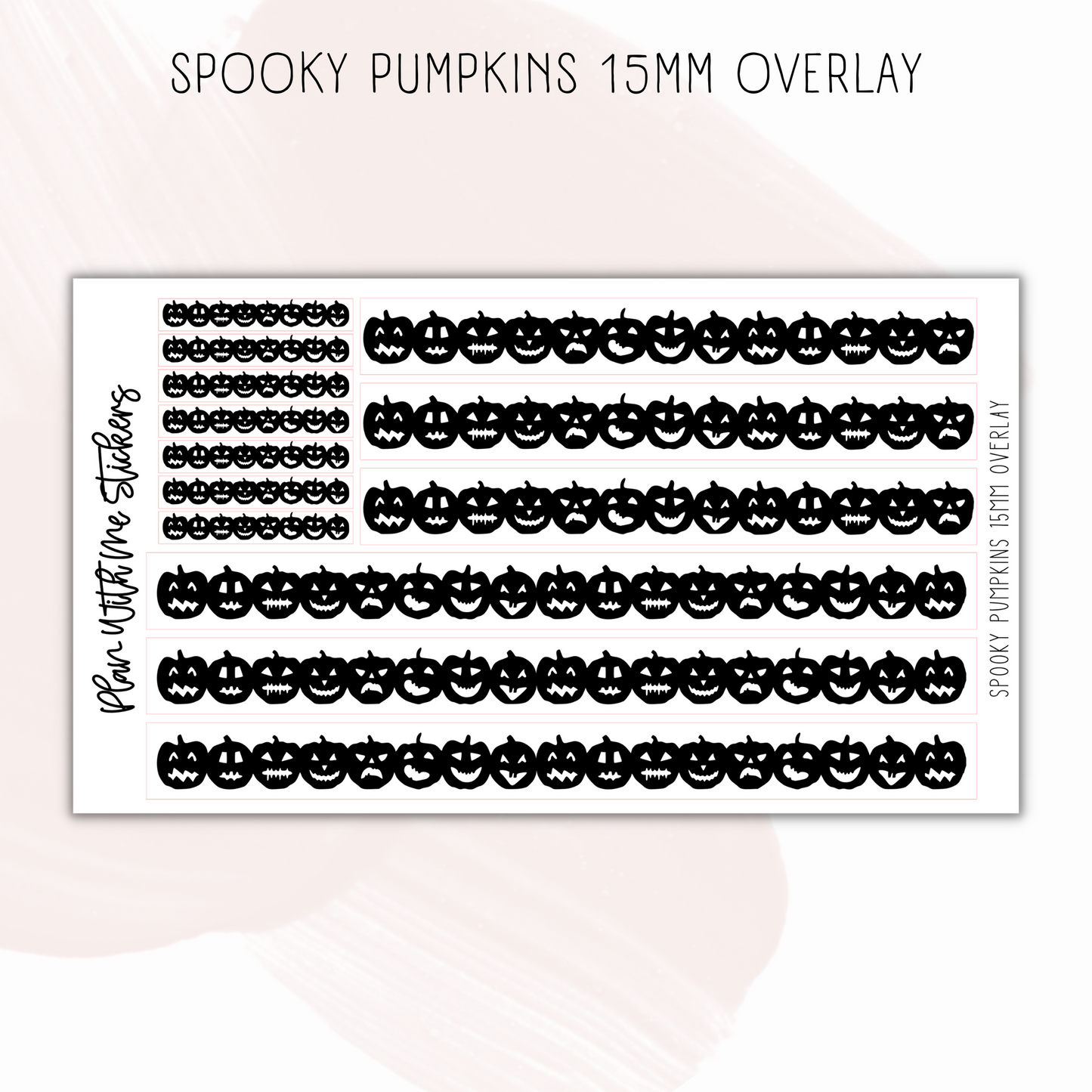 Spooky Pumpkins 15mm Overlays