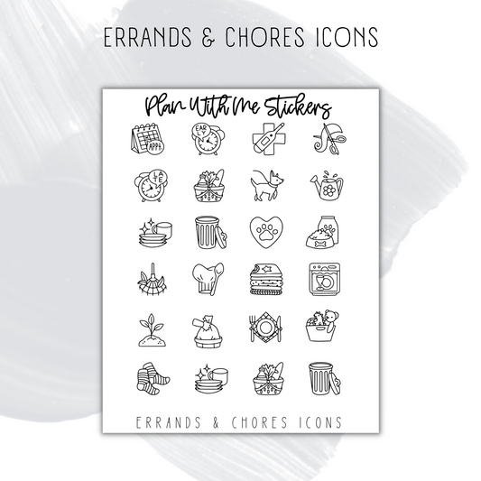 Errands & Chores Icons