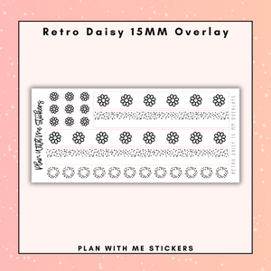 Retro Daisy 15MM Overlays