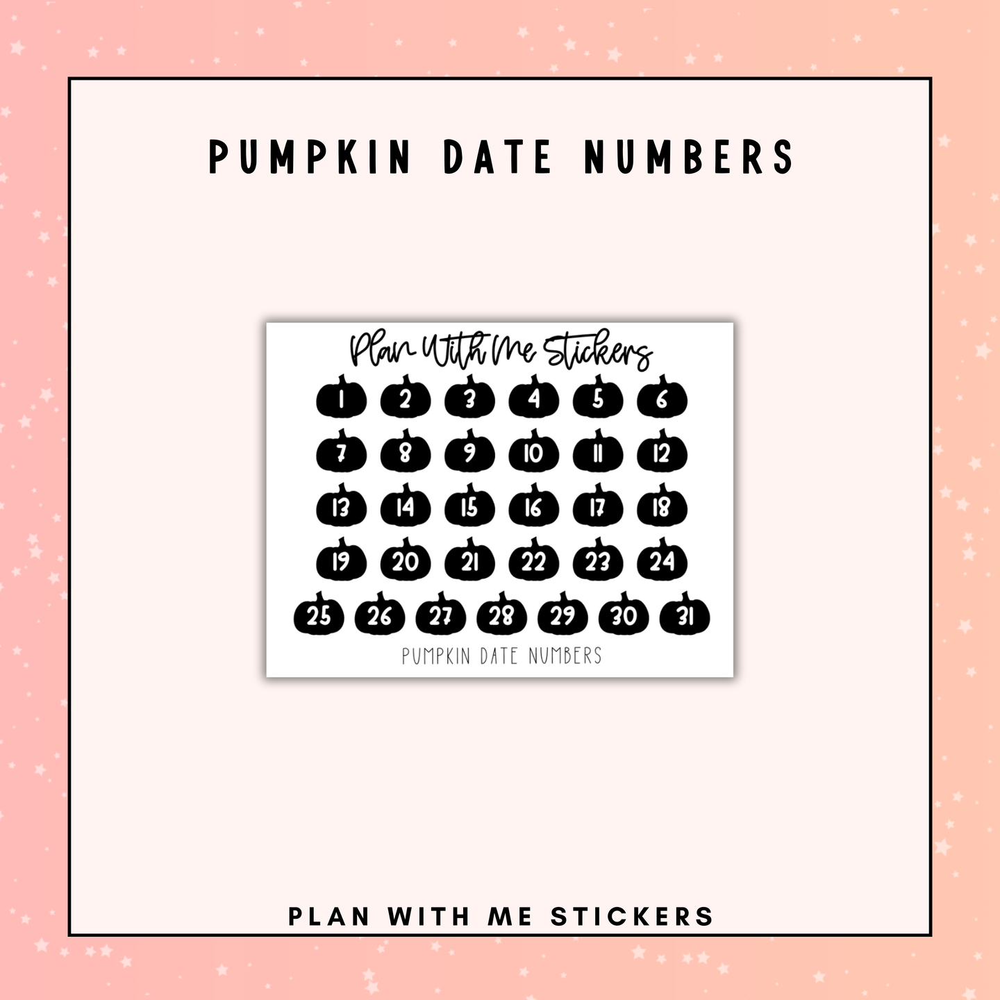 Pumpkin Date Numbers