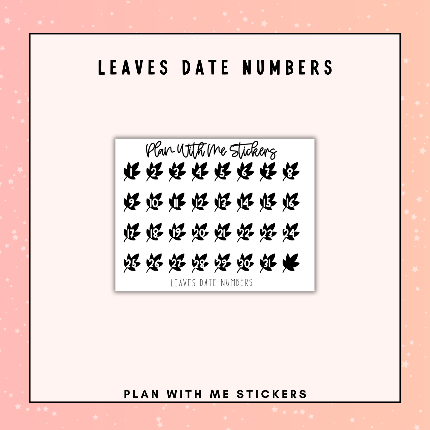 Leaves Date Numbers