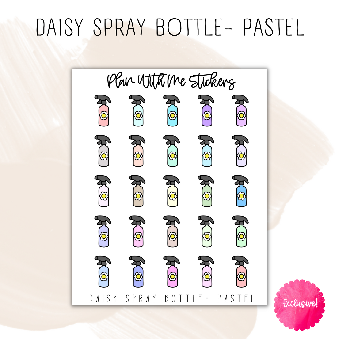 Daisy Spray Bottle | Doodles