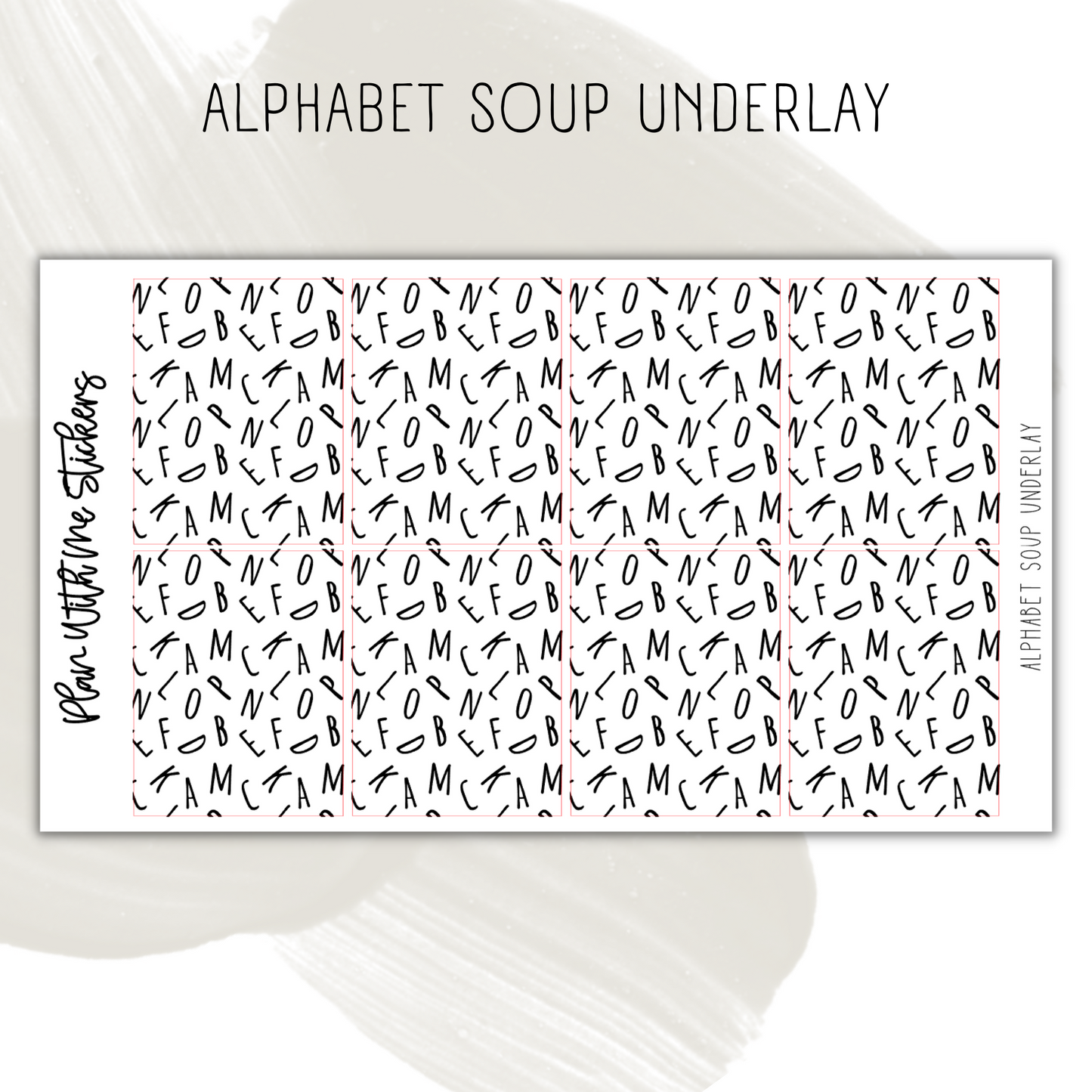 Alphabet Soup Underlay