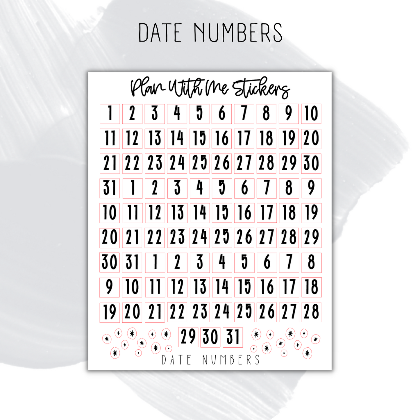 Date Numbers