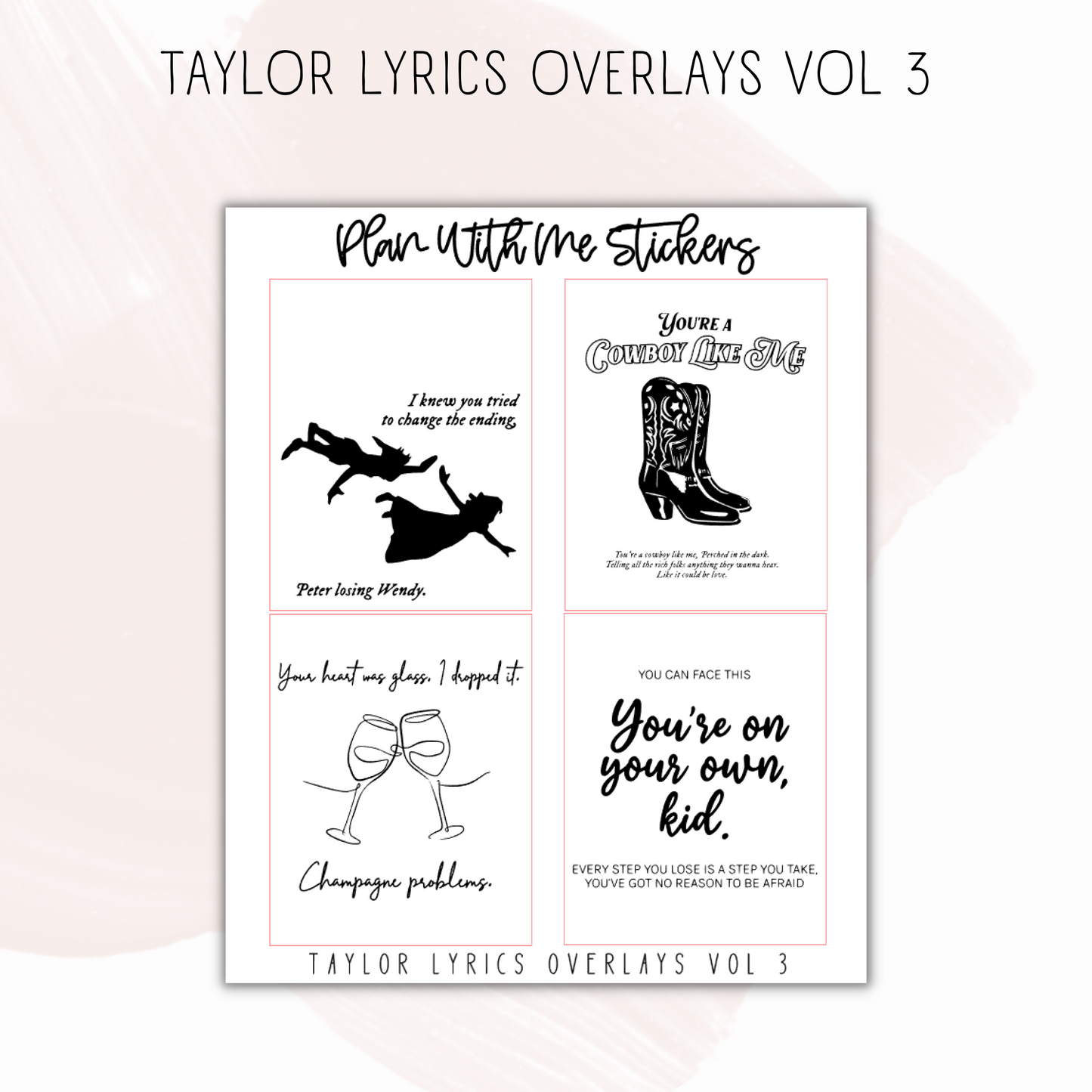 Taylor Lyrics Overlays (Vol 1-3)