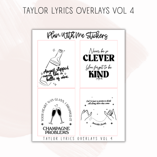 Taylor Lyrics Overlays (Vol 4-5)