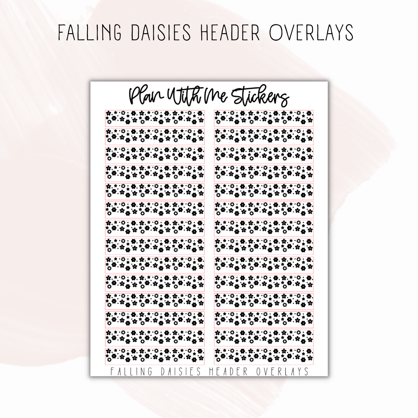 Falling Daisies Header Overlays