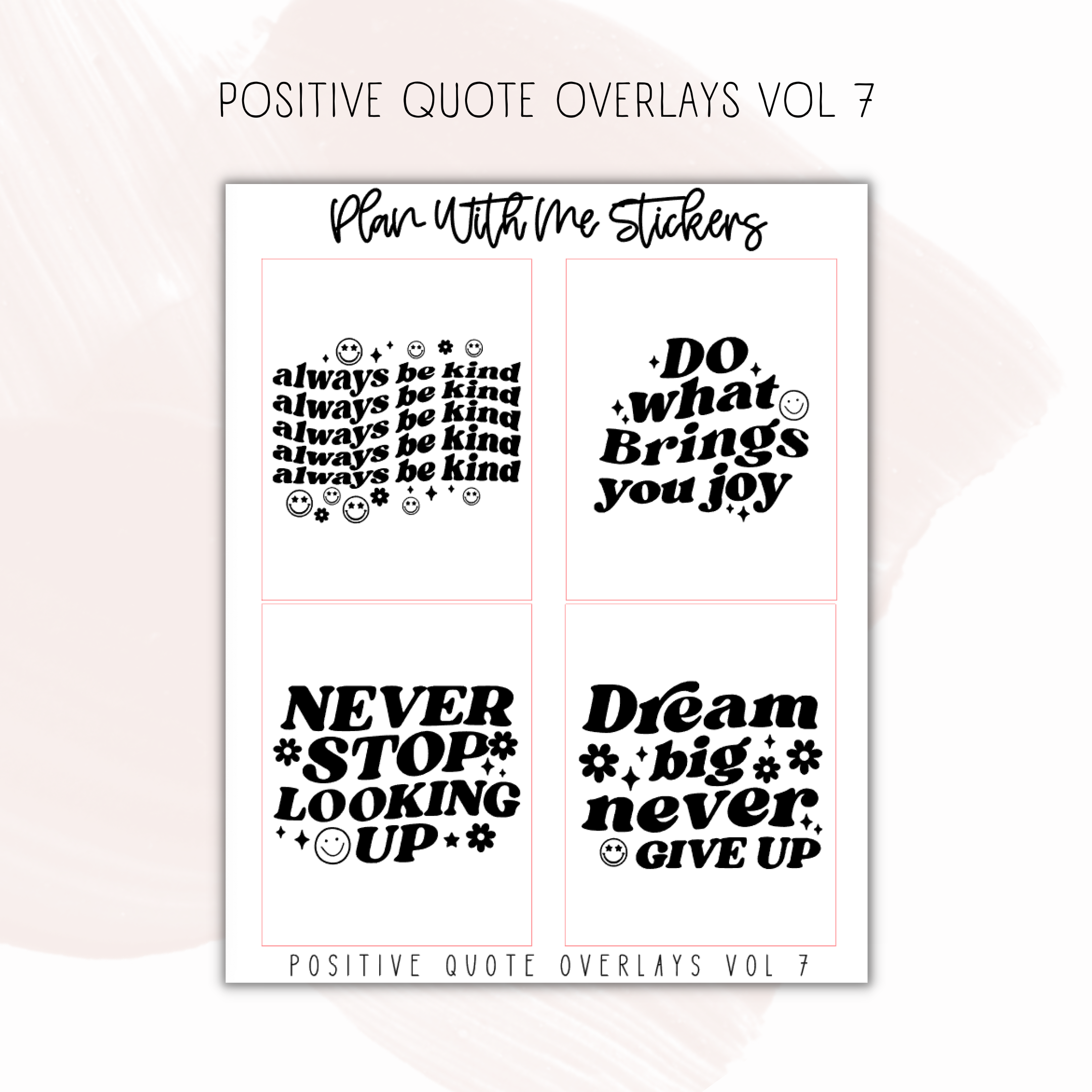 Positive Quote Overlays Vol 7 – planwithmestickers