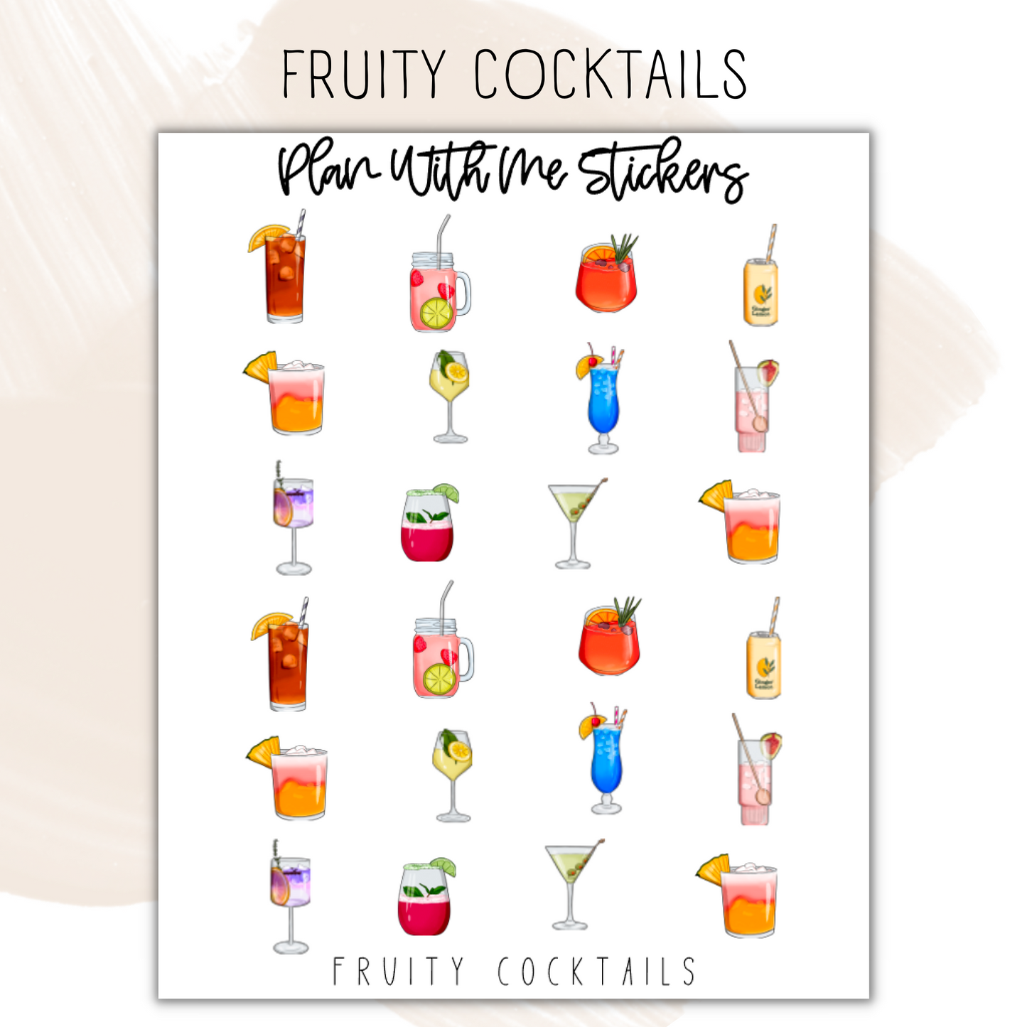 Fruity Cocktails | Doodles