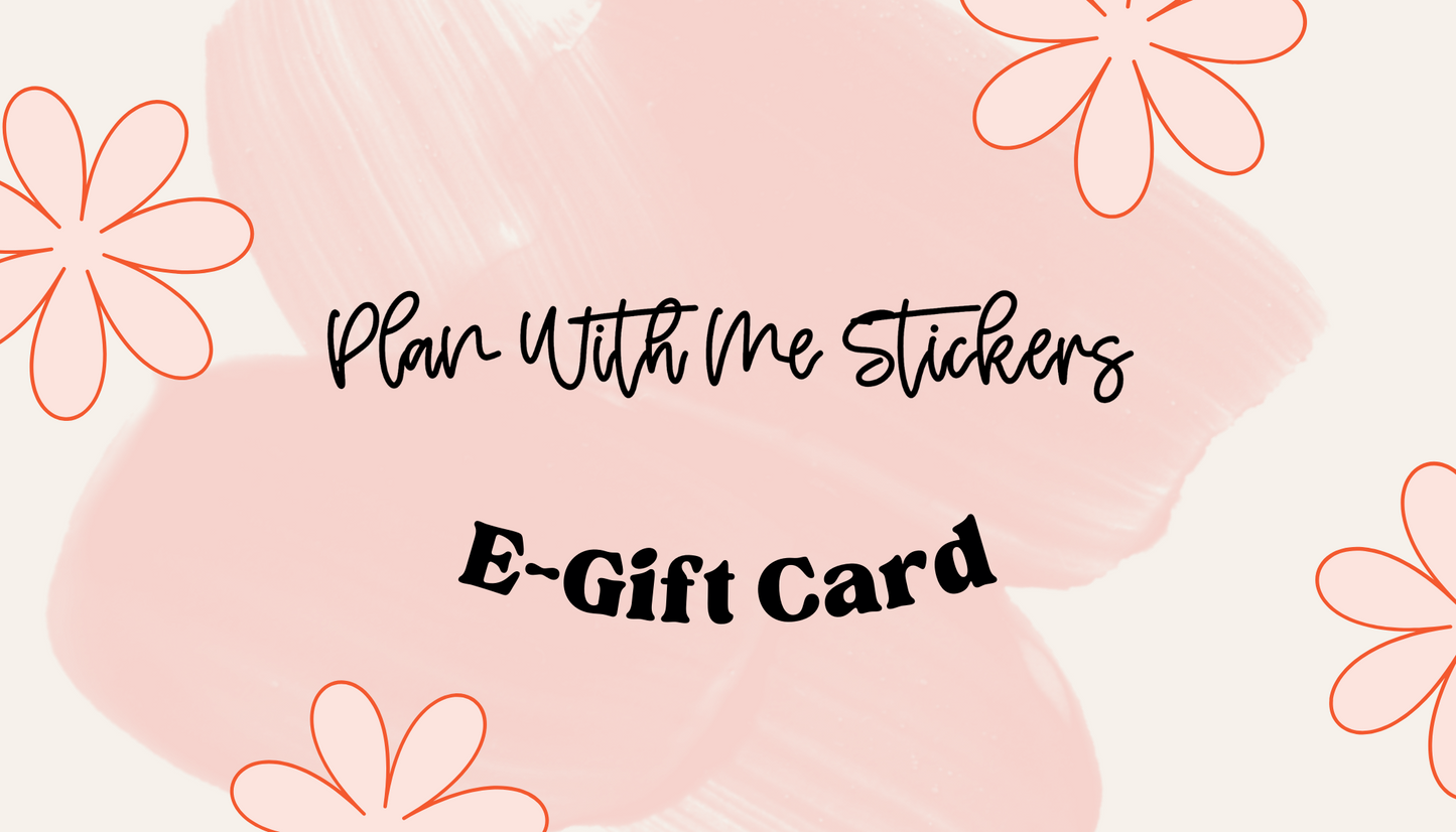 Plan With Me Stickers Gift Card